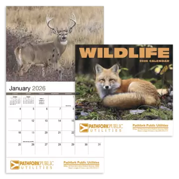 Wildlife Appointment Wall Calendar - Stapled